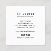 Arboristisch groene Planten bladeren Vierkante Visitekaartje (Achterkant)