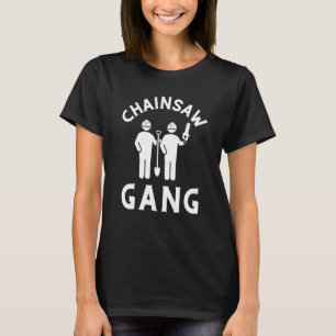 Arboristisch houtwerker en zaag t-shirt