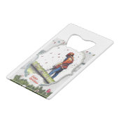 Arboristisch kettingzaag - chirurg met kerstmis creditkaart flessenopener (Voorkant Gekanteld)