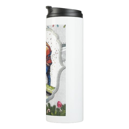 Arboristisch kettingzaag - chirurg met kerstmis thermosbeker (Geroteerd rechts)