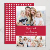 Arbre cartes de photo de vacances modernes feestdagenkaart (Voorkant / Achterkant)