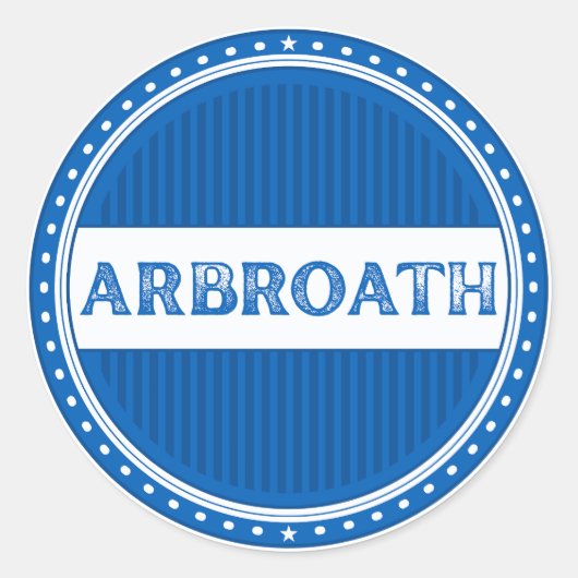 Arbroath City Pride Embleem – Schotse identiteit Ronde Sticker (Voorkant)