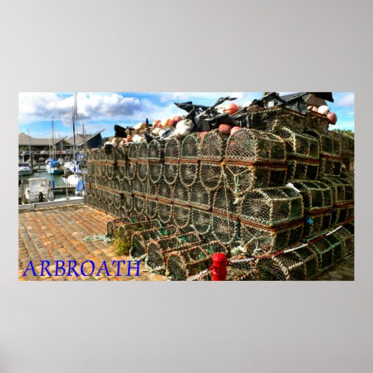 Arbroath Harbour & Marina, Schotland Poster (Voorkant)