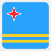 Arbua Flag Vierkante Sticker (Voorkant)