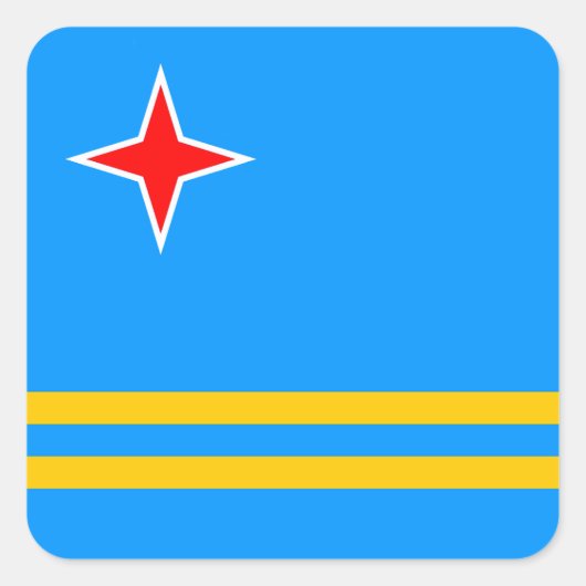 Arbua Flag Vierkante Sticker (Voorkant)