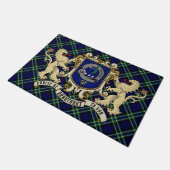 Arbuthnot Clan Badge & Tartan Deurmat (Schuin)