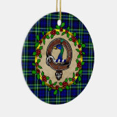 Arbuthnot Clan Badge & Tartan Persoonlijke mas Keramisch Ornament (Rechts)