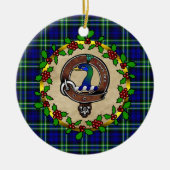 Arbuthnot Clan Badge & Tartan Persoonlijke mas Keramisch Ornament (Voorkant)