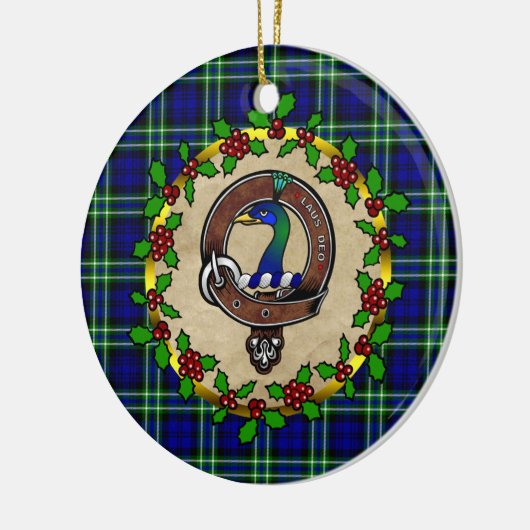 Arbuthnot Clan Badge & Tartan Persoonlijke mas Keramisch Ornament (Links)