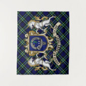 Arbuthnot Clan Badge & Tartan Tapestry Wandkleed (Voorkant)