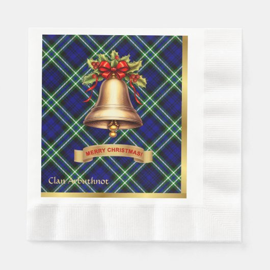 Arbuthnot gepersonaliseerde Tartan kerst Servet (Voorkant)
