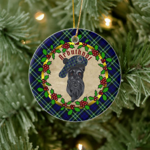 Arbuthnot Scottie Dog kerstkeramisch Ornament