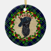 Arbuthnot Scottie Dog kerstkeramisch Ornament (Voorkant)