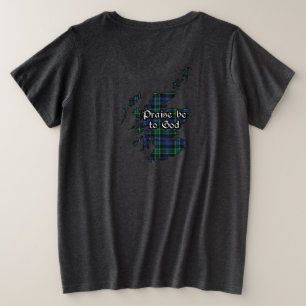 Arbuthnott Clan Badge en Tartan Women's Grote Maat T-shirt