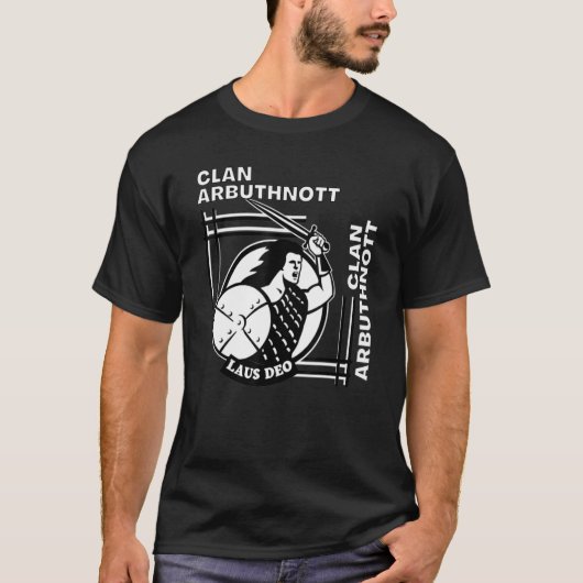 Arbuthnott Clan Gaelic Motto Sword T-shirt (Voorkant)
