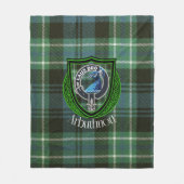 Arbuthnott Schotse Clan Tartan & Crest Fleece Deken (Voorkant)