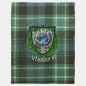 Arbuthnott Schotse Clan Tartan & Crest Fleece Deken (Voorkant)