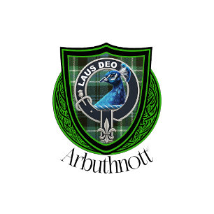 Arbuthnott Schotse Clan Tartan en Wapen Flacon