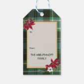Arbuthnott Schotse Clan Tartan & Wapen Cadeaulabel (Achterkant)