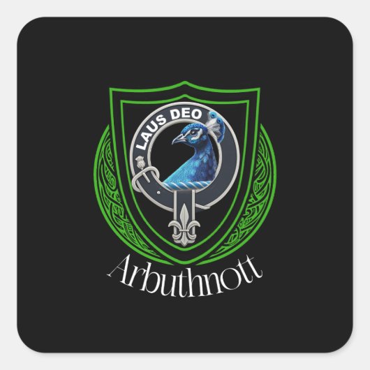 Arbuthnott Scottish Clan Crest Vierkante Sticker (Voorkant)