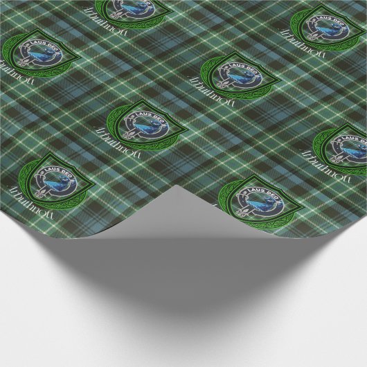 Arbuthnott Scottish Clan Tartan en Crest Cadeaupapier (Hoek)