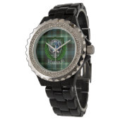 Arbuthnott Scottish Clan Tartan en Crest Horloge (Gekanteld)
