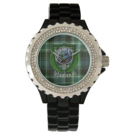 Arbuthnott Scottish Clan Tartan en Crest Horloge