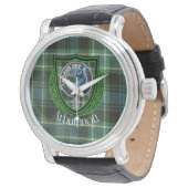 Arbuthnott Scottish Clan Tartan en Crest Horloge (Gekanteld)
