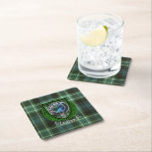 Arbuthnott Scottish Clan Tartan en Crest Kartonnen Onderzetters (Insitu)