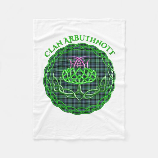 Arbuthnott Scottish Tartan Celtic Thistle Fleece Deken (Voorkant)