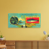 Arbutus Salmon Can LabelVancouver, BC Canvas Afdruk (Insitu (Woonkamer))