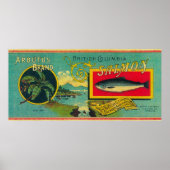 Arbutus Salmon Can LabelVancouver, BC Poster (Voorkant)