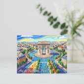 Arc de Triomf Frankrijk Briefkaart (Staand voorkant)