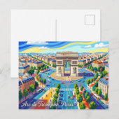 Arc de Triomf Frankrijk Briefkaart (Voorkant / Achterkant)