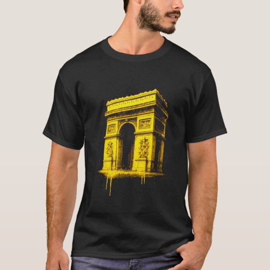 Arc de Triomf Graffiti Landmark Kunstwerk T-shirt (Voorkant)