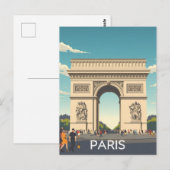 Arc de Triomf in Parijs Briefkaart (Voorkant / Achterkant)