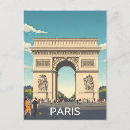 Arc de Triomf in Parijs Briefkaart