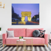 Arc de Triomf, Parijs, Frankrijk, Canvas Afdruk (Insitu (Woonkamer))