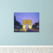 Arc de Triomf, Parijs, Frankrijk, Canvas Afdruk (Insitu (Houten vloer))