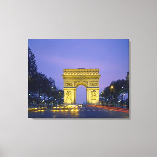 Arc de Triomf, Parijs, Frankrijk, Canvas Afdruk (Voorkant)