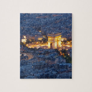 Arc De Triomf Parijs Frankrijk Cosmopolitische Sta Legpuzzel