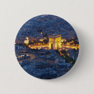 Arc De Triomf Parijs Frankrijk Cosmopolitische Sta Ronde Button 5,7 Cm