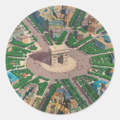 Arc de Triomf Ronde Sticker (Voorkant)