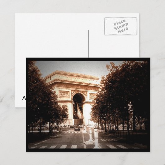 Arc de triomphe 2 briefkaart (Voorkant / Achterkant)