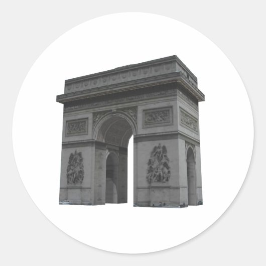 Arc de Triomphe: 3D-model: Ronde Sticker (Voorkant)