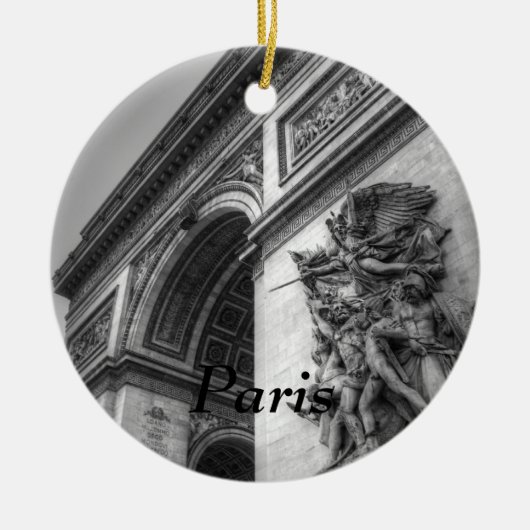 Arc de Triomphe b/w Keramisch Ornament (Voorkant)