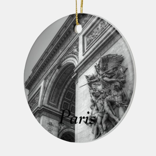 Arc de Triomphe b/w Keramisch Ornament (Links)