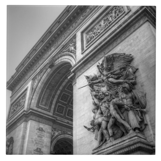 Arc de Triomphe b/w Tegeltje (Voorkant)