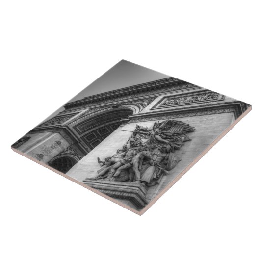 Arc de Triomphe b/w Tegeltje (Zijkant)