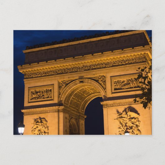 Arc de Triomphe bij nacht, Parijs Briefkaart (Voorkant)